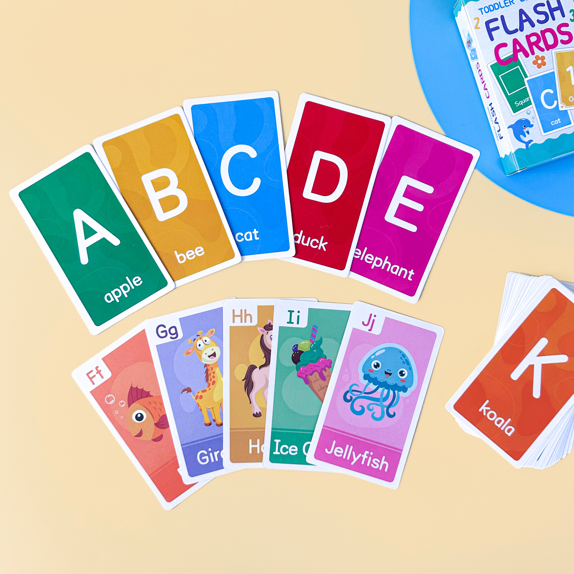 Educational Flash Card - 58 Pcs ABC Alphabet Flashcards Montessori