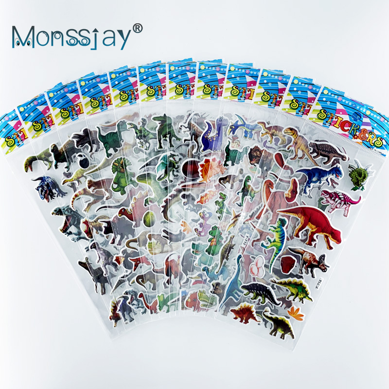 Dinosaur Figurine Set - 12 Sheets/Set Dinosaur Series Cartoon Stickers