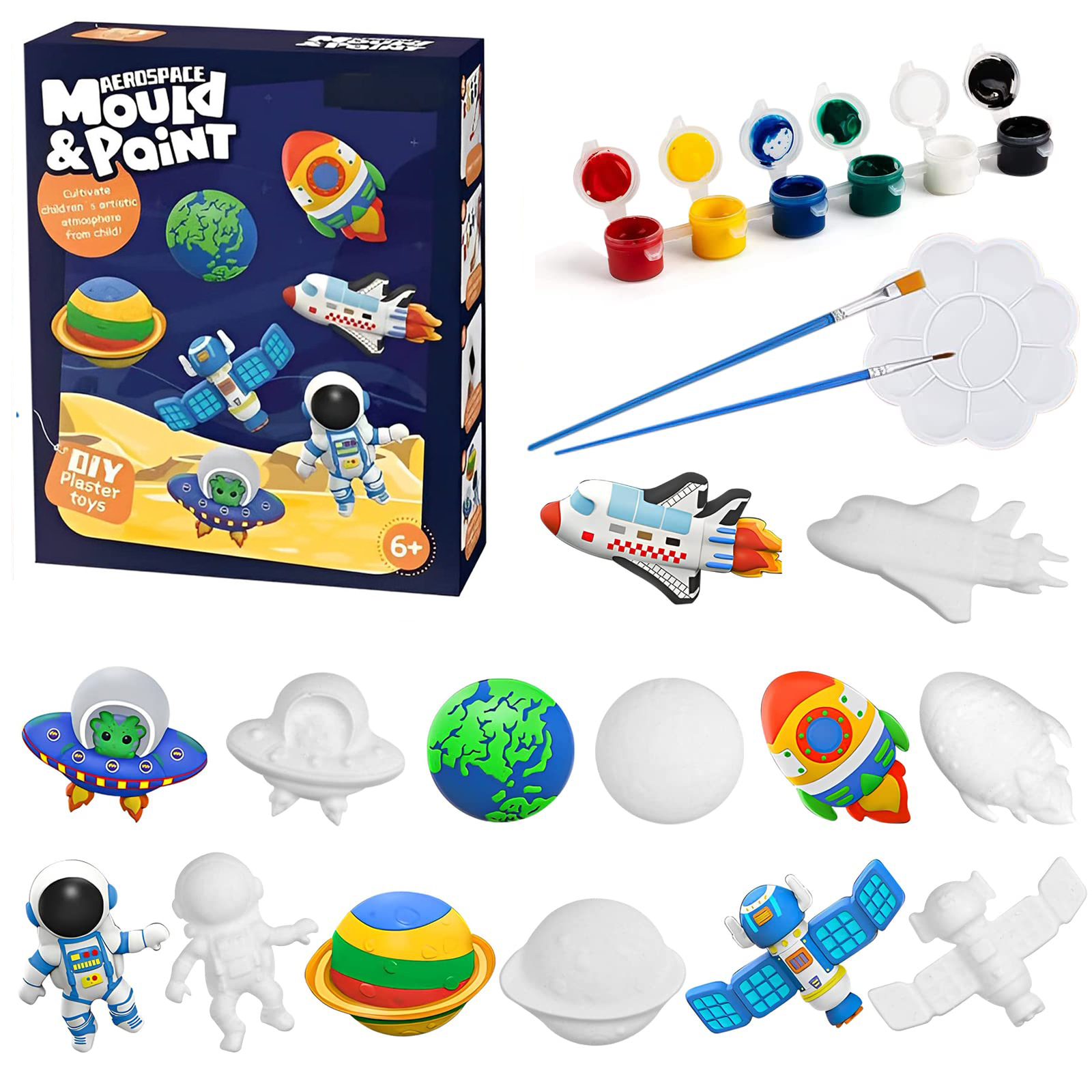 Dinosaur Figurine Set - Kids Arts and Crafts Set Painting