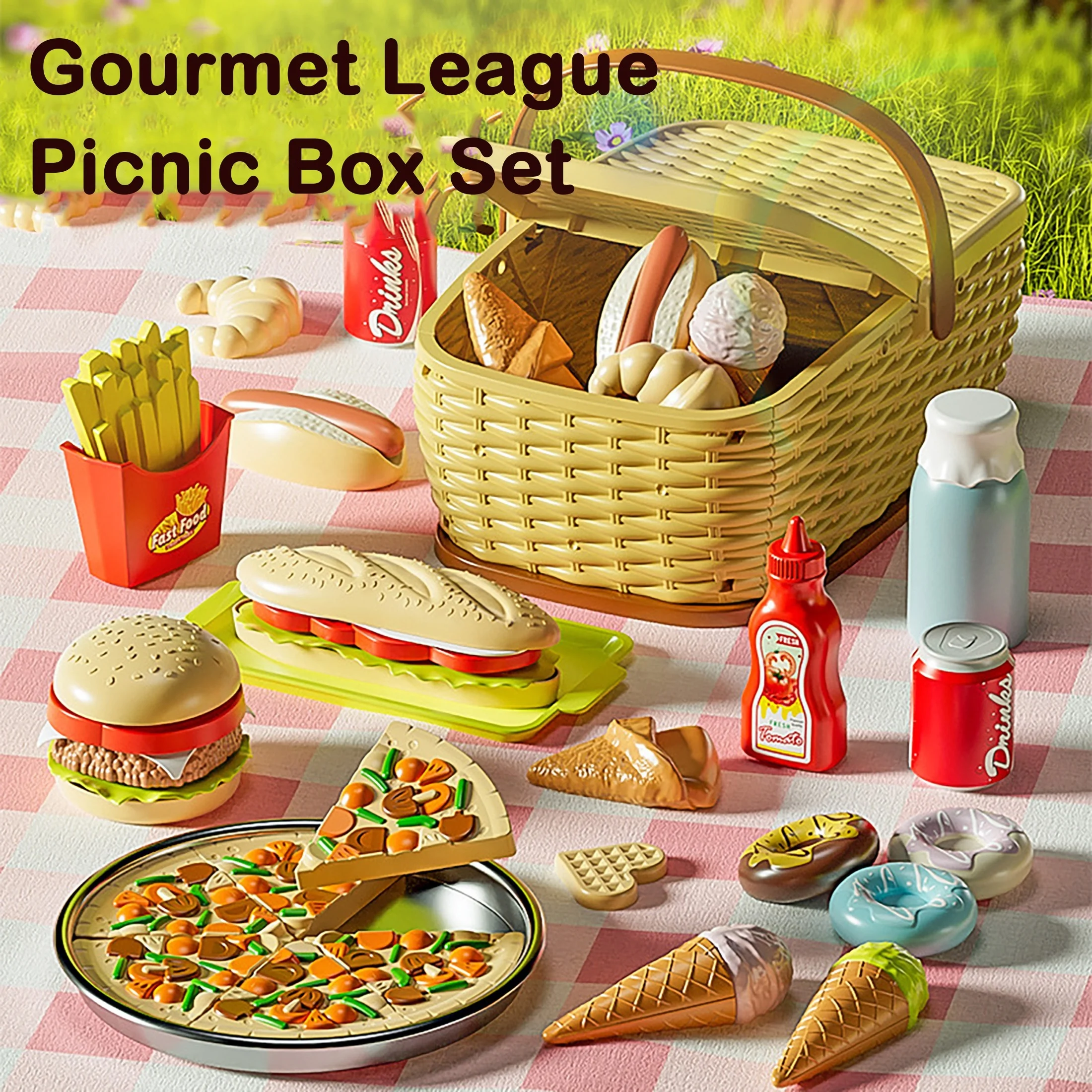 Kids Toys Basket - Pretend Play Simulation Kitchen Fruit Toy