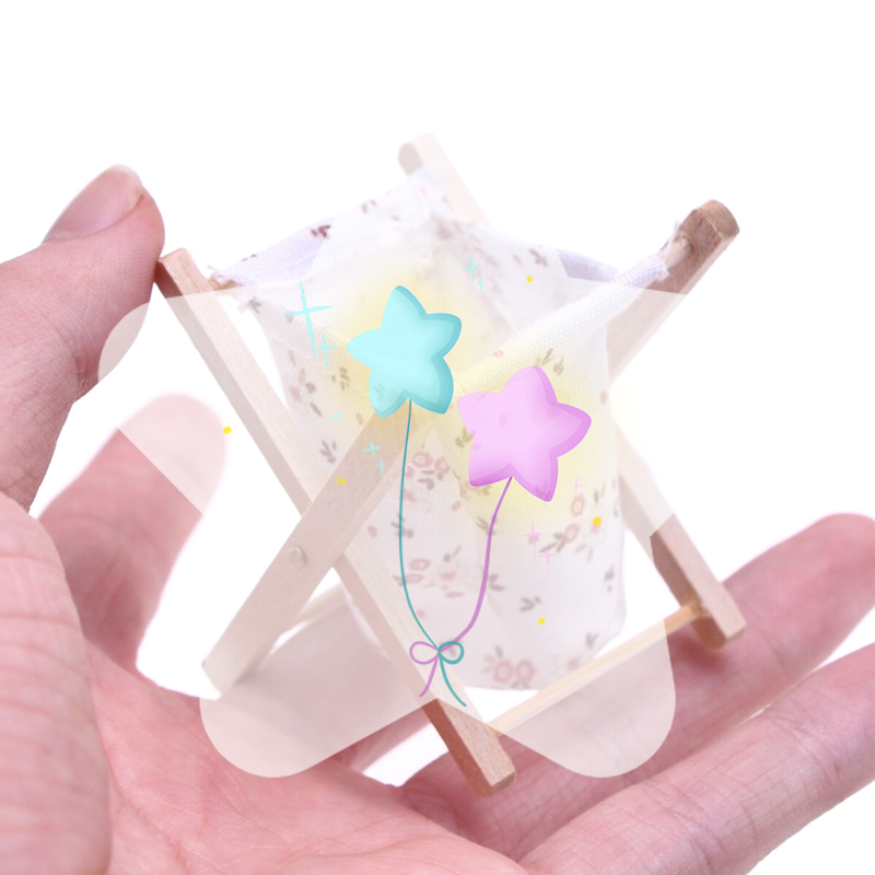 Kids Toys Basket - 1:12 Dollhouse Miniature Fabric Folding Dirty