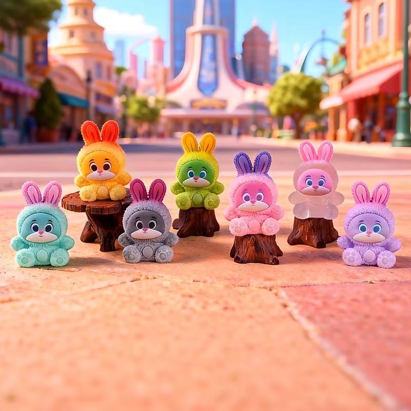Kids Toys Cars - Cartoon Resin Rabbit Animal Police Officer