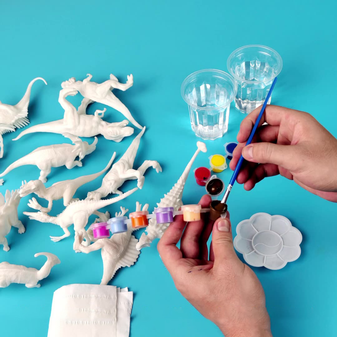 6pcs/8pcs, DIY Coloring Dinosa - Dinosaur Figurine Set บทวิจารณ์และราคา
