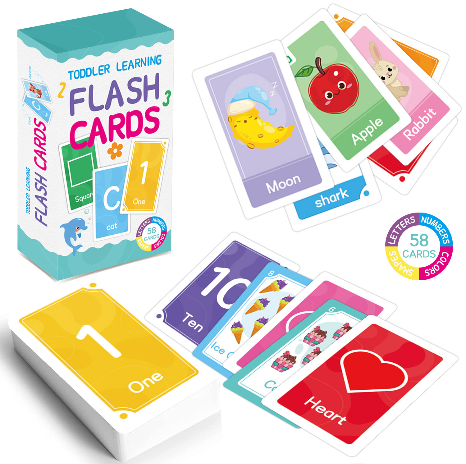 58 Pcs ABC Alphabet Flashcards - Educational Flash Card บทวิจารณ์และราคา