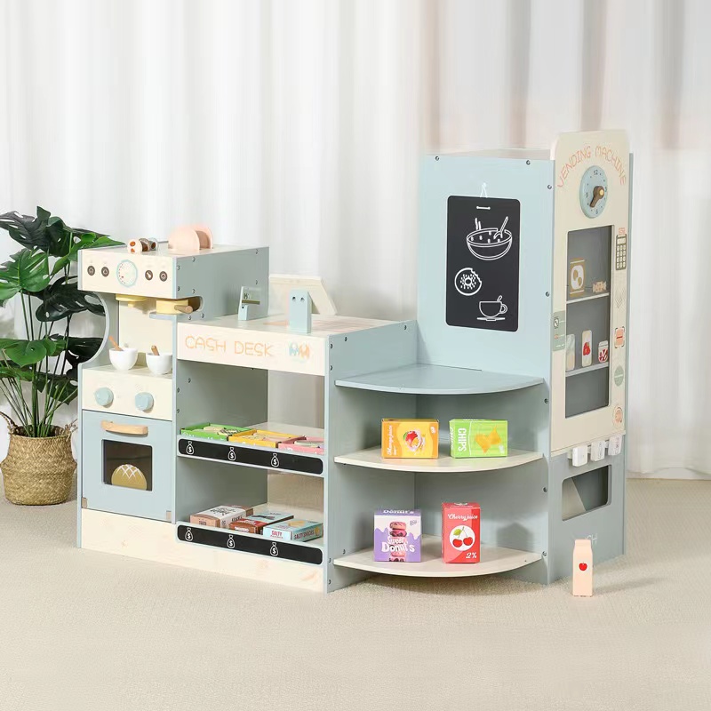 Kids Wooden Grocery Store Play - Kids Toys Vending Machine บทวิจารณ์และราคา