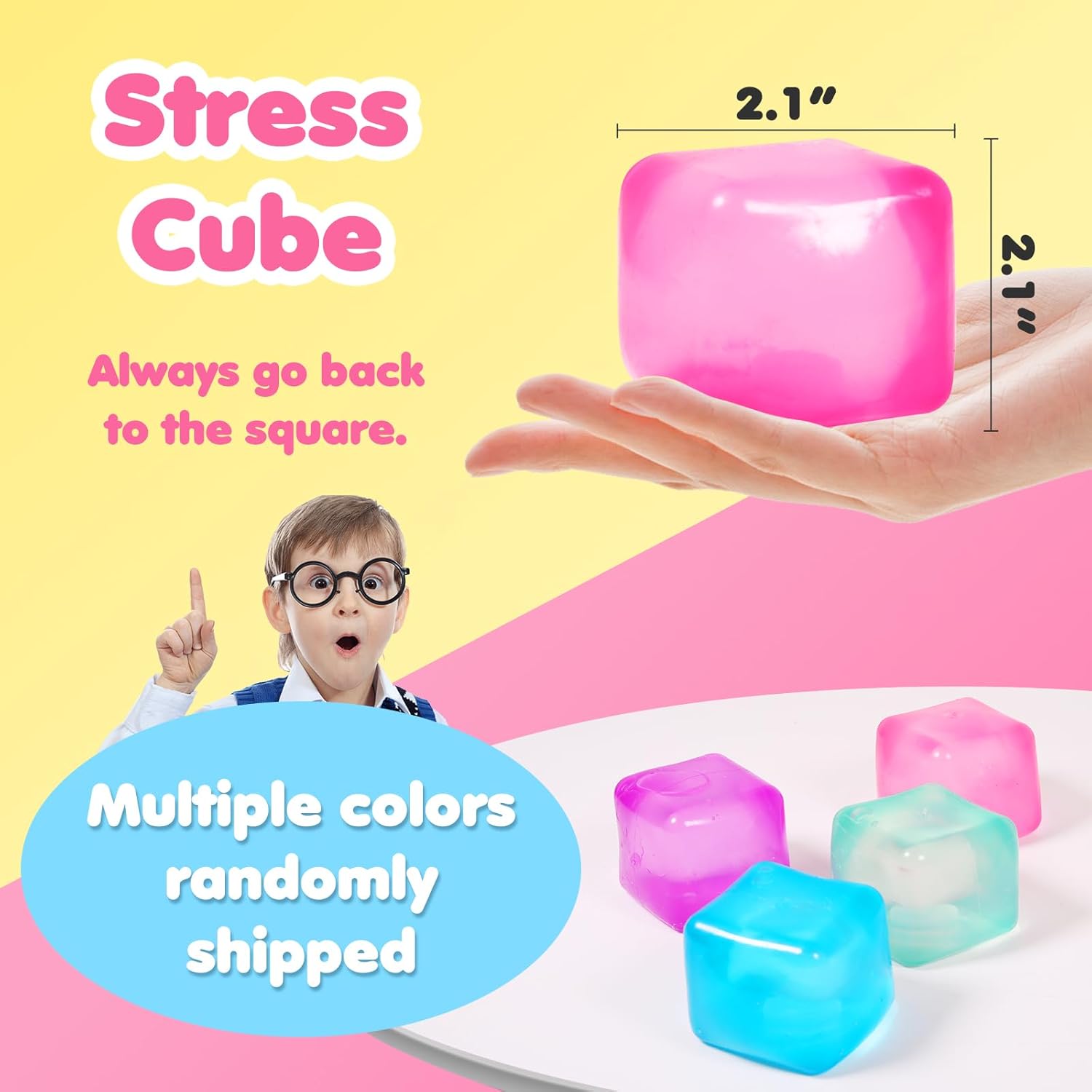 Stress Cube Squishy Stress Bal - Kids & Toys Expo Saudi Arabia บทวิจารณ์และราคา