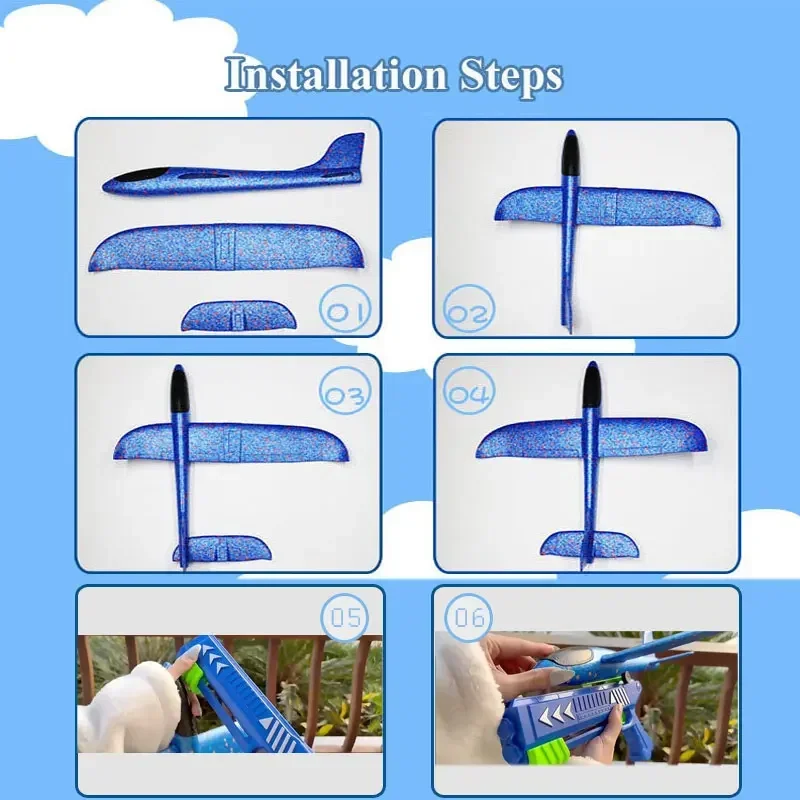 Kids 24/34cm Foam Plane Toy Gu - Catapult Launcher Toy บทวิจารณ์และราคา