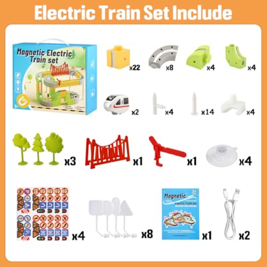 STEM train set for kids 4-8 ma - Kids' Toy บทวิจารณ์และราคา