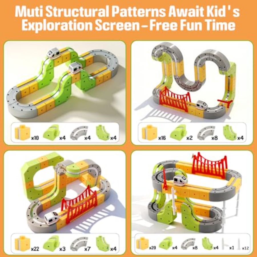 STEM train set for kids 4-8 ma - Kids' Toy บทวิจารณ์และราคา