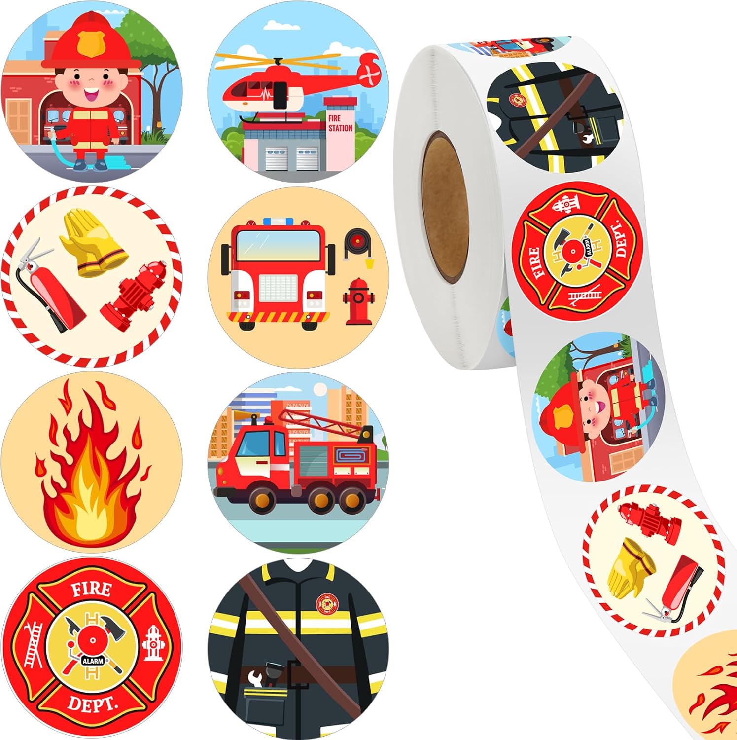 500Pcs Police Stickers Firefig - Kids Toys Names บทวิจารณ์และราคา