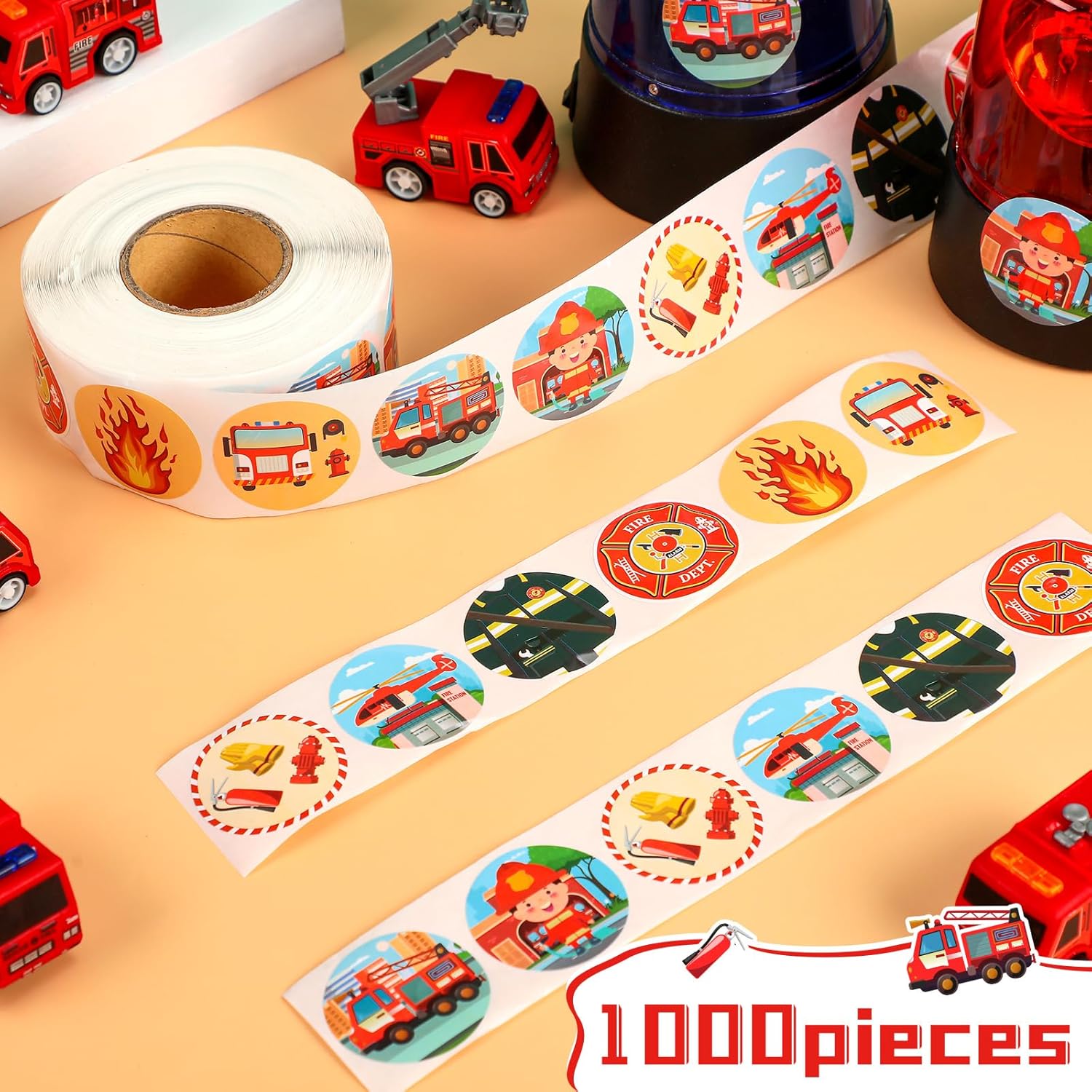 500Pcs Police Stickers Firefig - Kids Toys Names บทวิจารณ์และราคา