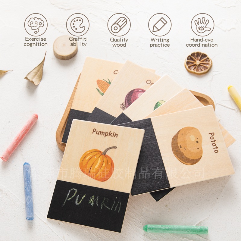 Wooden Cognition Flash Cards W - Educational Flash Card บทวิจารณ์และราคา
