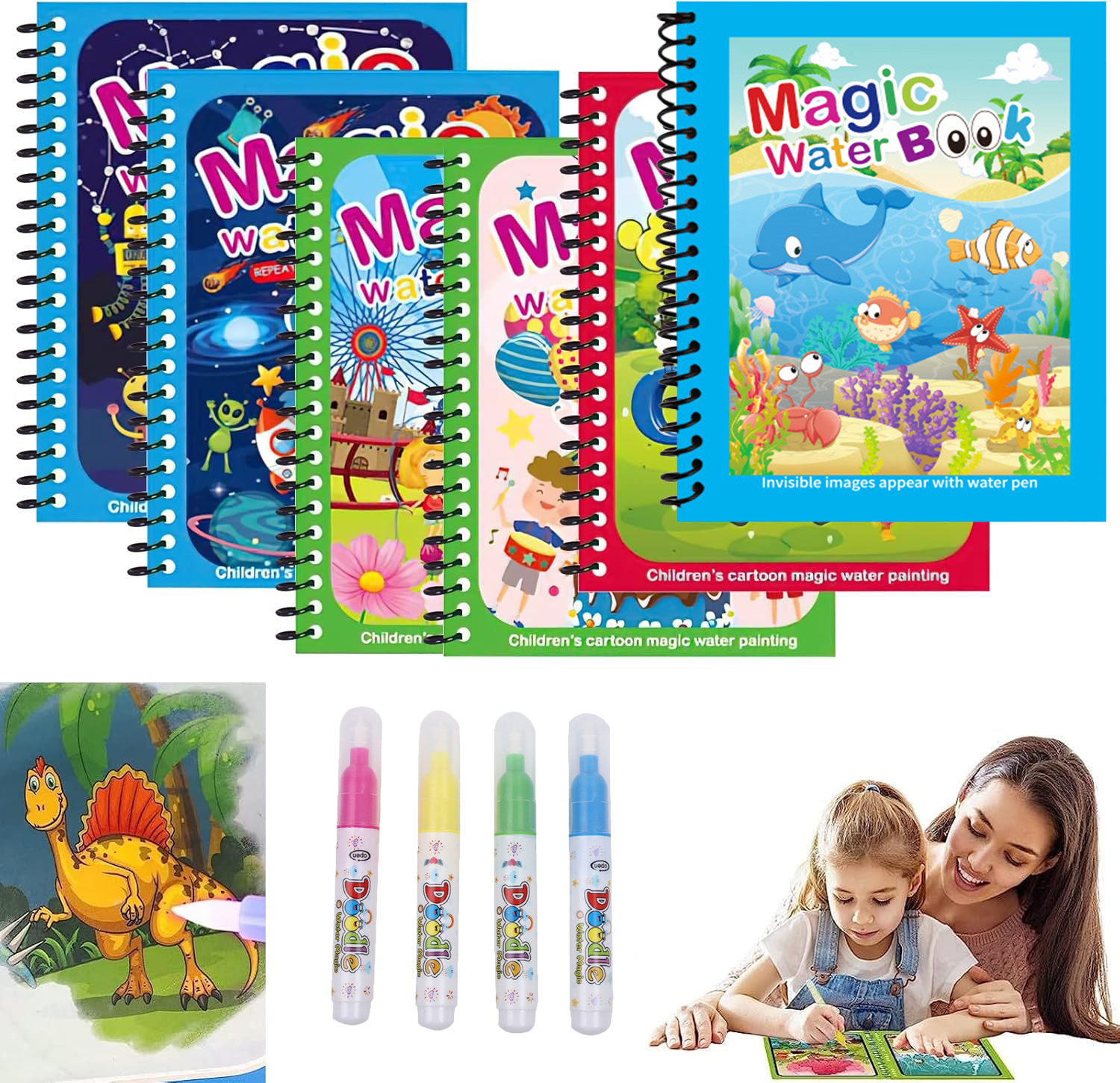 Kids Graffiti Coloring Water P - Dinosaur Figurine Set บทวิจารณ์และราคา