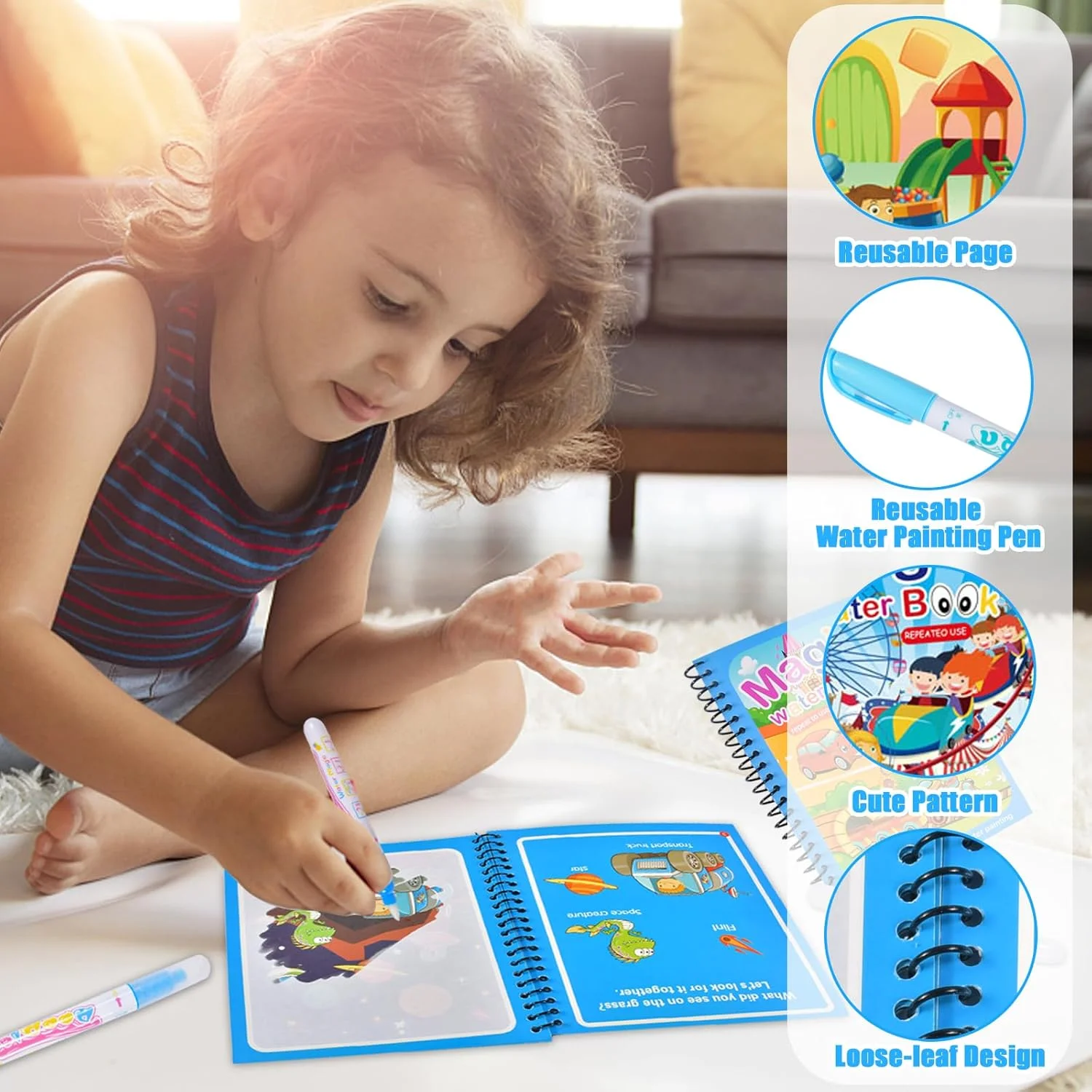 Kids Graffiti Coloring Water P - Dinosaur Figurine Set บทวิจารณ์และราคา