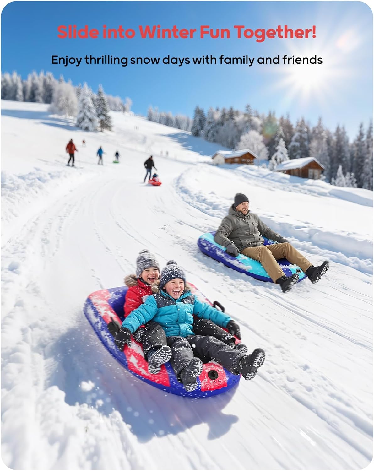 QPAU Inflatable PVC Snow Sled  - Kids' Toy บทวิจารณ์และราคา