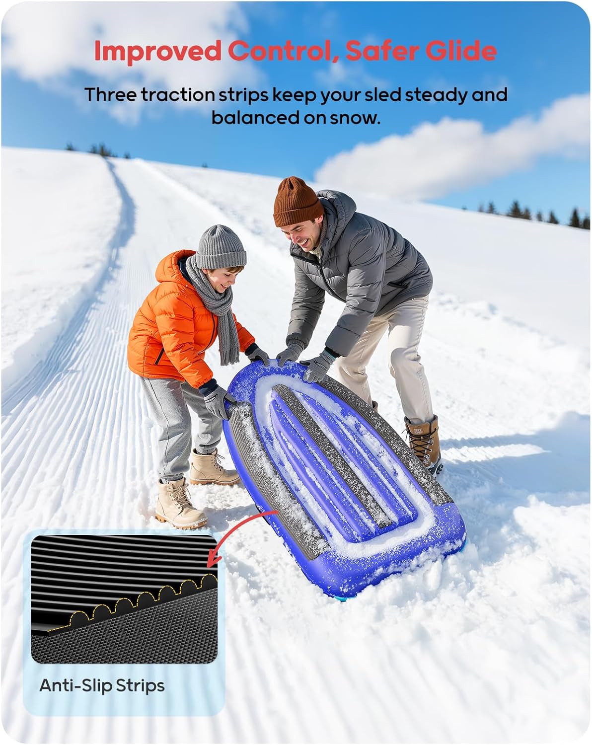 QPAU Inflatable PVC Snow Sled  - Kids' Toy บทวิจารณ์และราคา