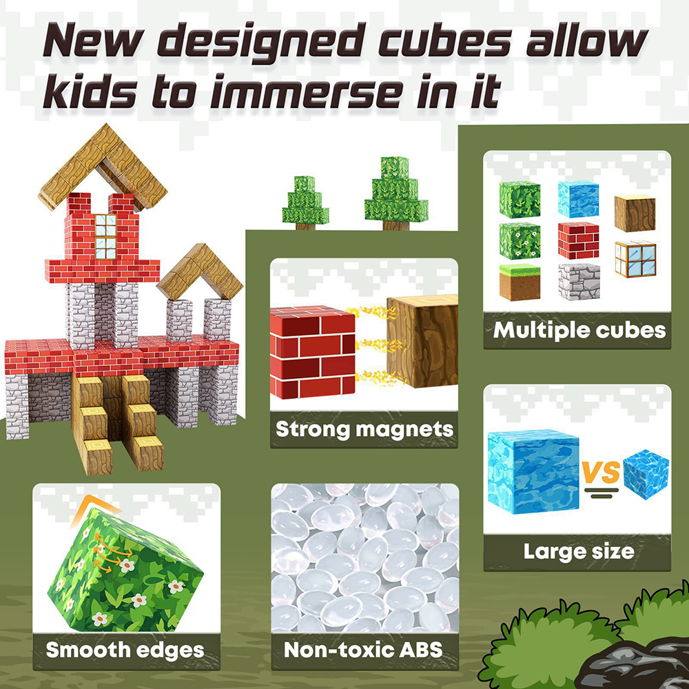 DIY Magnetic Building Blocks M - Kids Toys In Store บทวิจารณ์และราคา