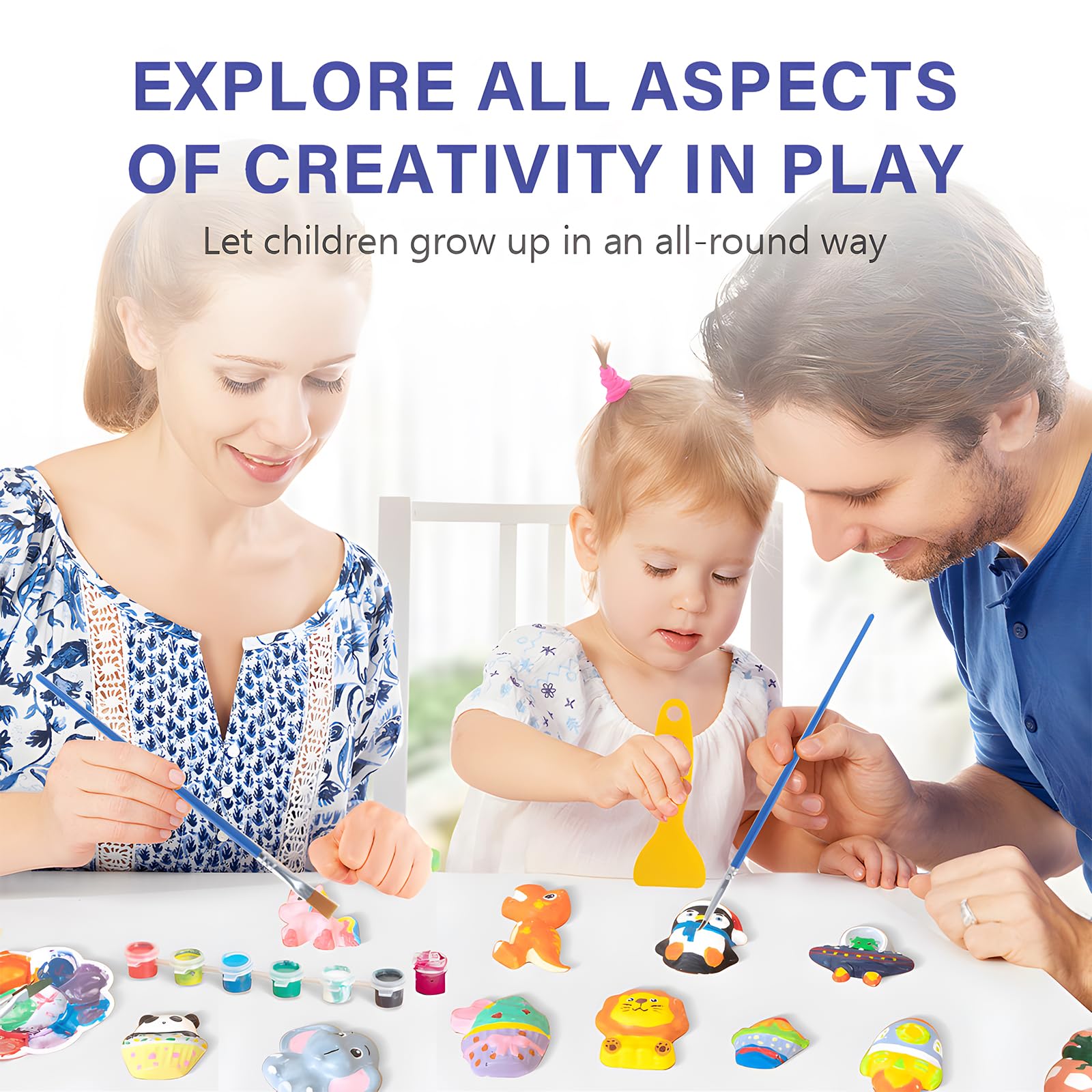 Kids Arts and Crafts Set Paint - Dinosaur Figurine Set บทวิจารณ์และราคา