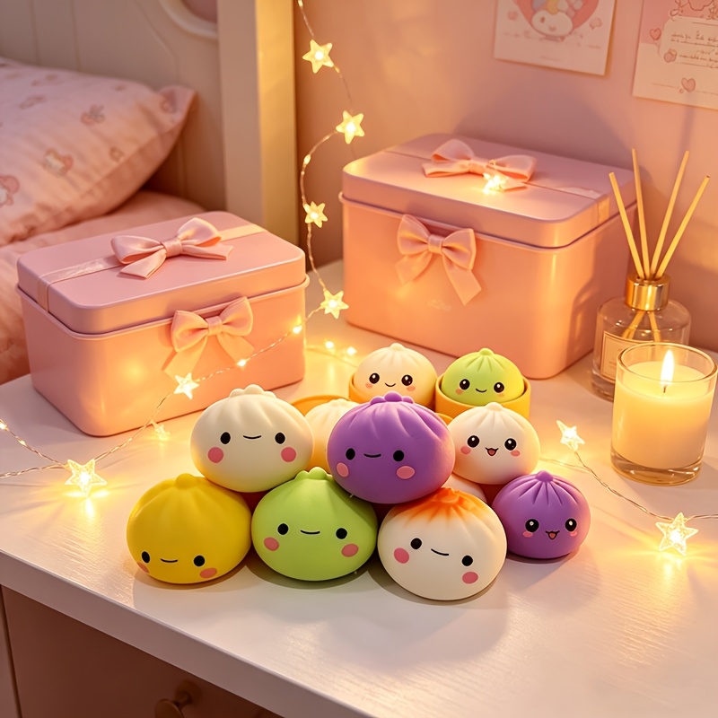 1PC Colorful Steamed Bun Squis - Kids Toys Basket บทวิจารณ์และราคา