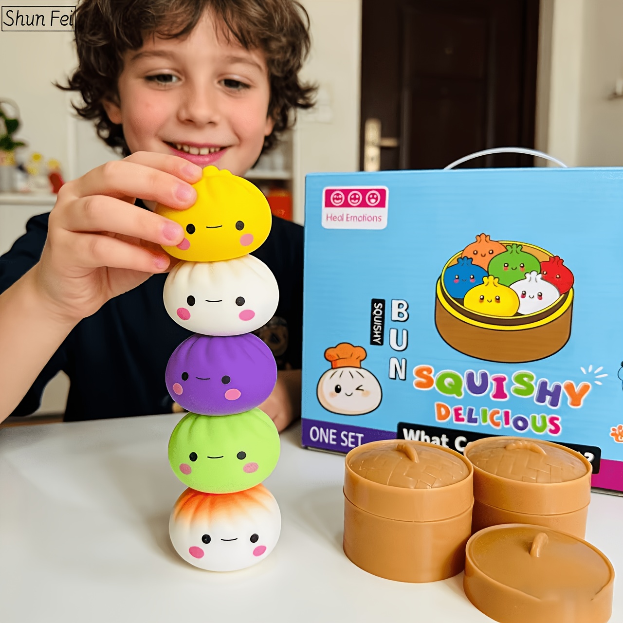 1PC Colorful Steamed Bun Squis - Kids Toys Basket บทวิจารณ์และราคา