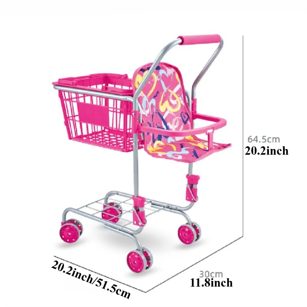 Baby Doll Shopping Cart for Gi - Kids Toys Basket บทวิจารณ์และราคา