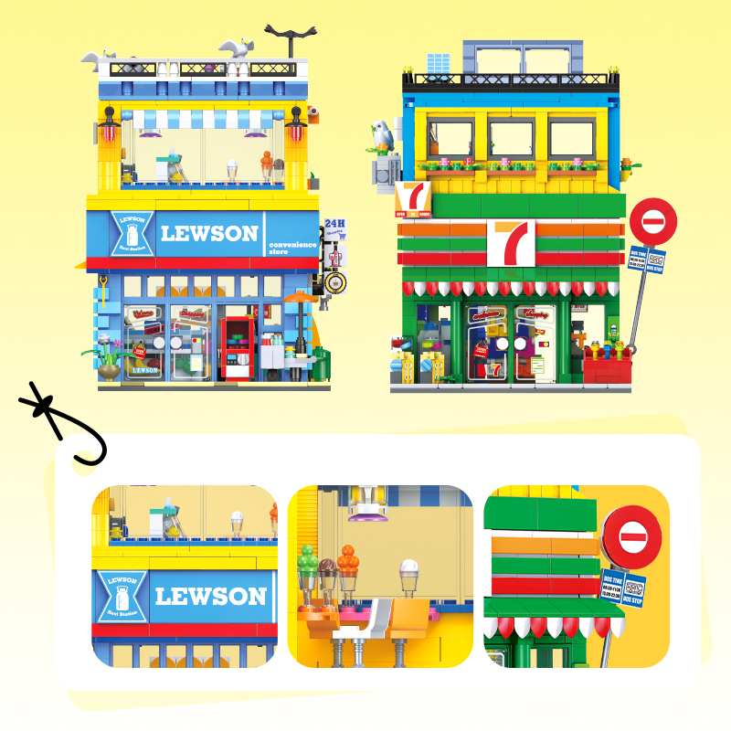 1263+PCS Street Scene Convenie - Kids Toys In Store บทวิจารณ์และราคา