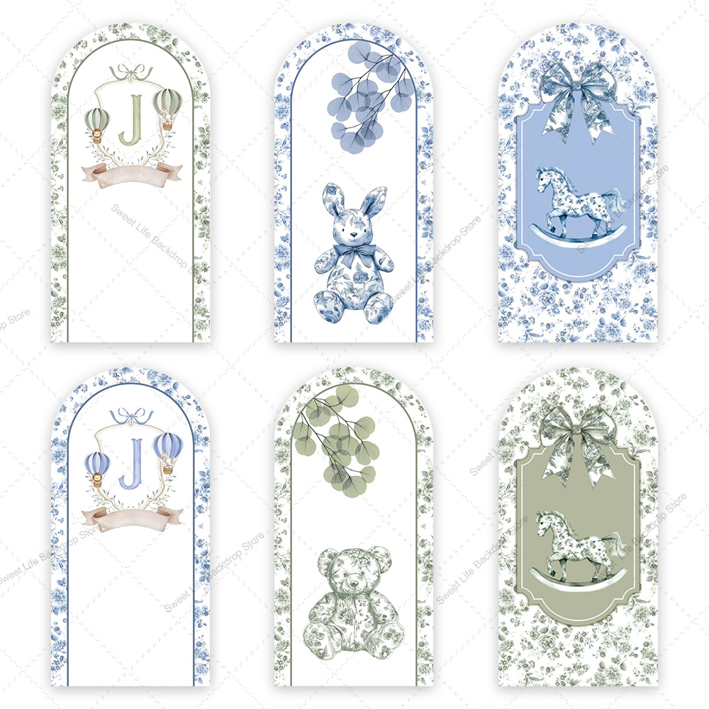 Blue Green Floral Bow Arch Bac - Kids Toys Names บทวิจารณ์และราคา