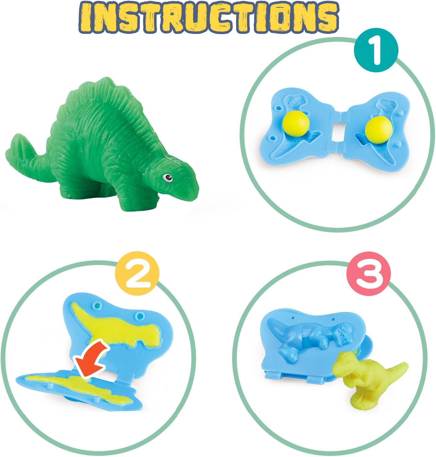 Dinosaur Color Dough Toys Set  - Kids' Toy บทวิจารณ์และราคา