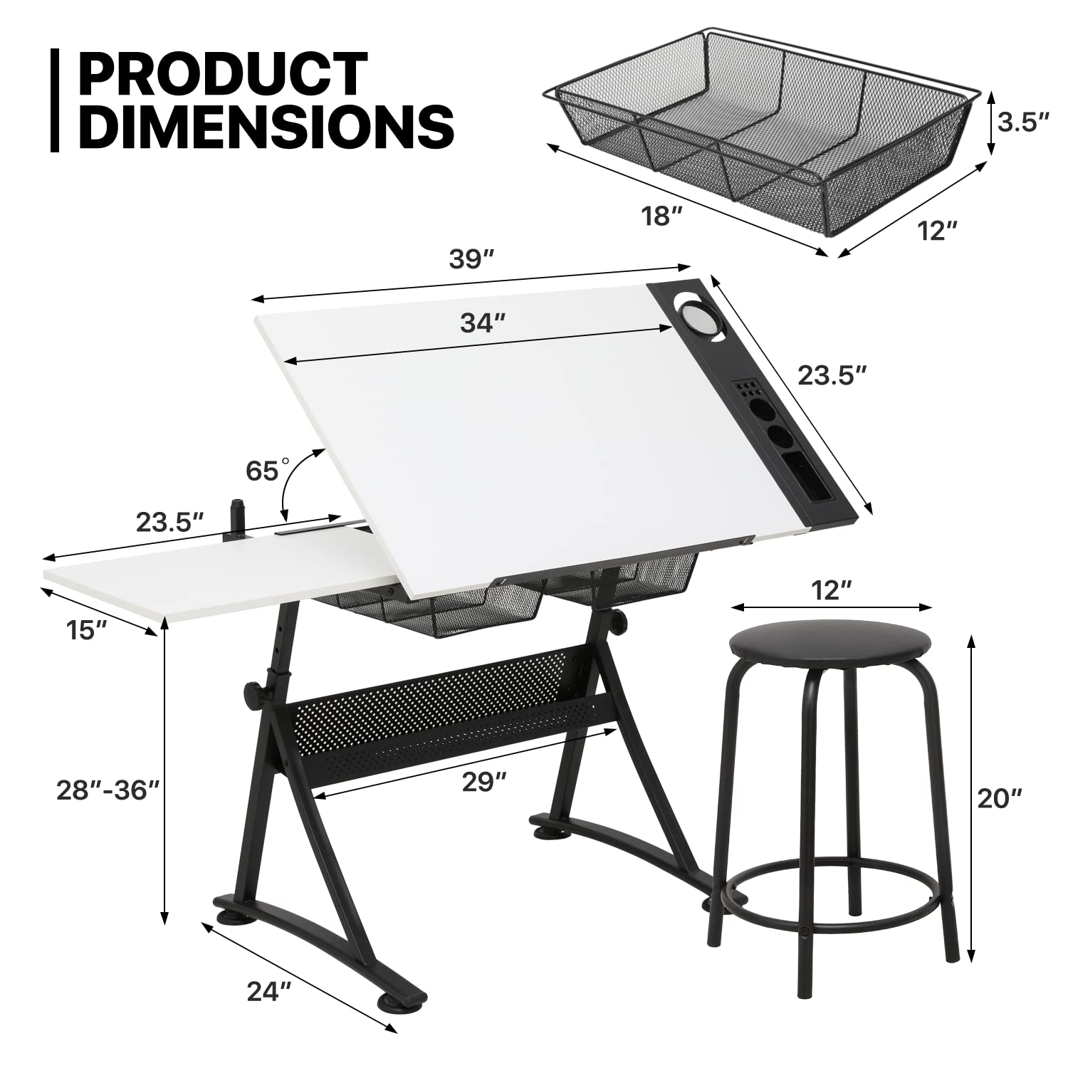 Adjustable Drafting Desk with  - Kids & Toys Expo Saudi Arabia บทวิจารณ์และราคา