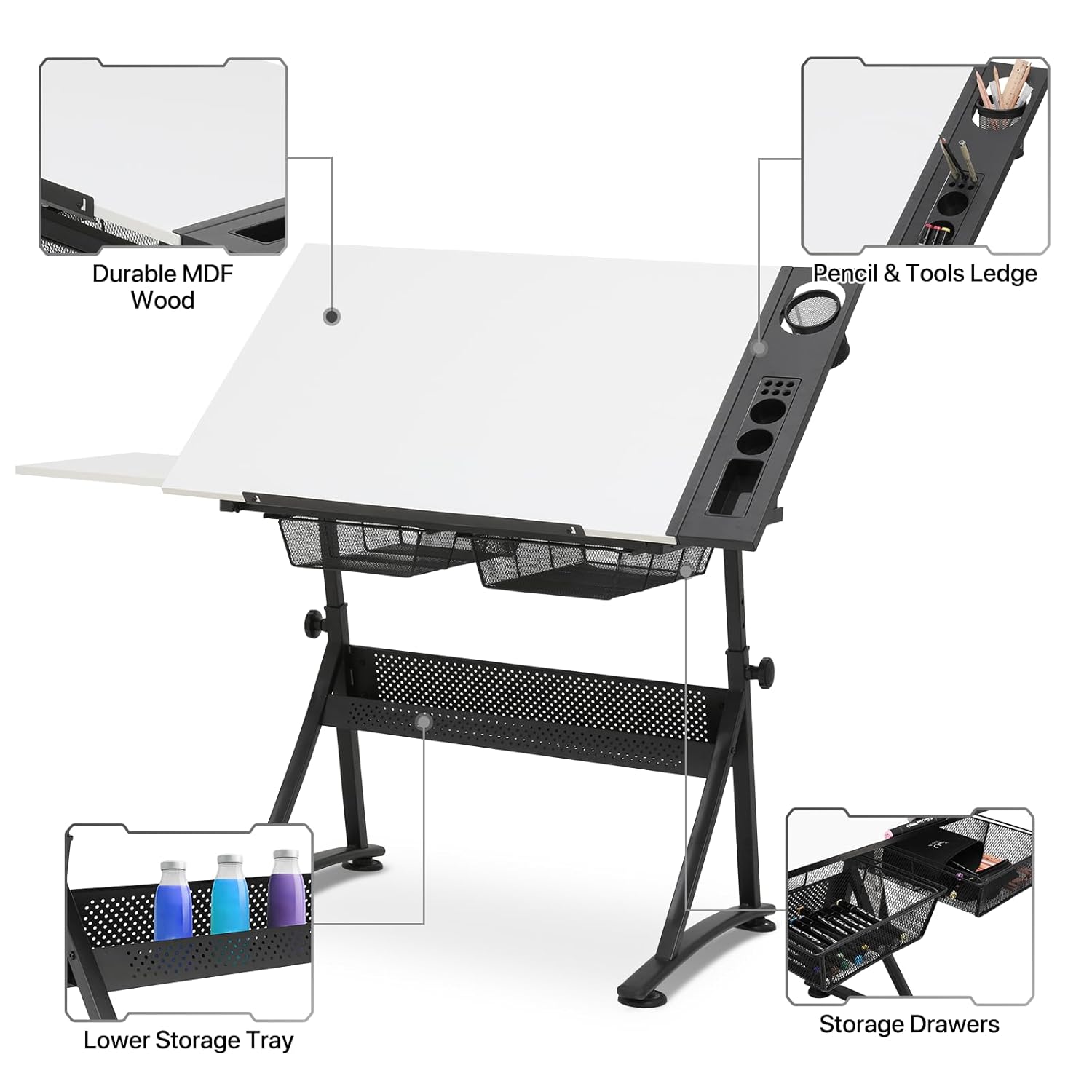 Adjustable Drafting Desk with  - Kids & Toys Expo Saudi Arabia บทวิจารณ์และราคา
