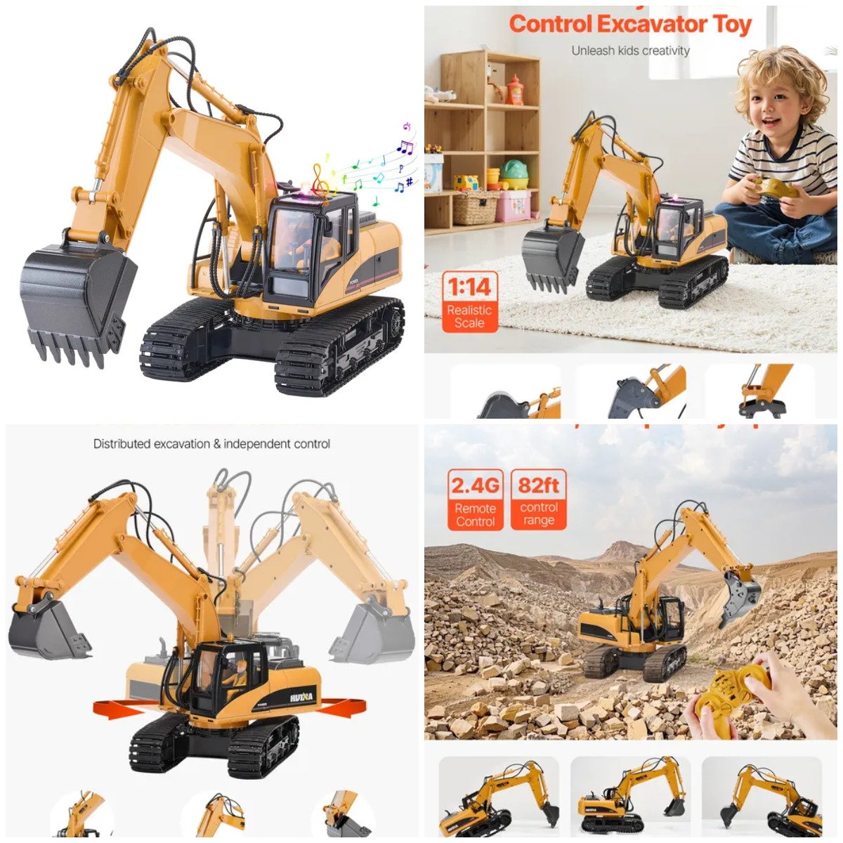 Remote Control Excavator Toy 1 - Kids' Toy บทวิจารณ์และราคา