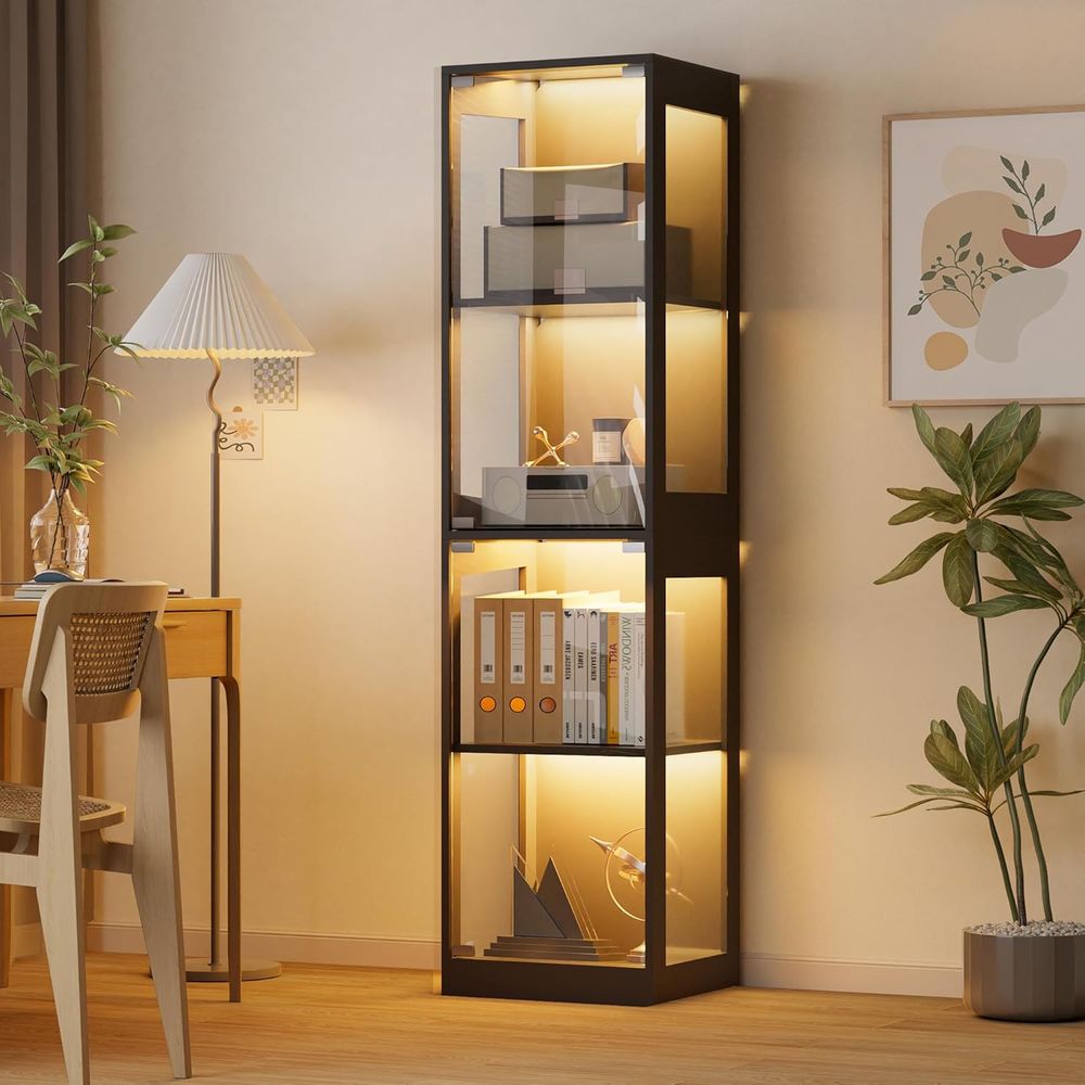 4-Tier Glass Display Cabinet w - Kids & Toys Expo Saudi Arabia บทวิจารณ์และราคา