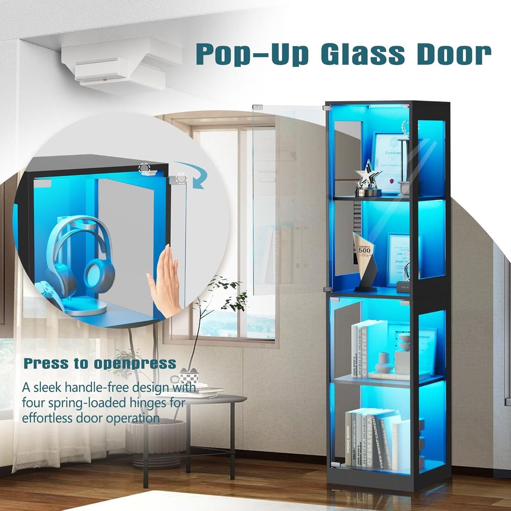 4-Tier Glass Display Cabinet w - Kids & Toys Expo Saudi Arabia บทวิจารณ์และราคา