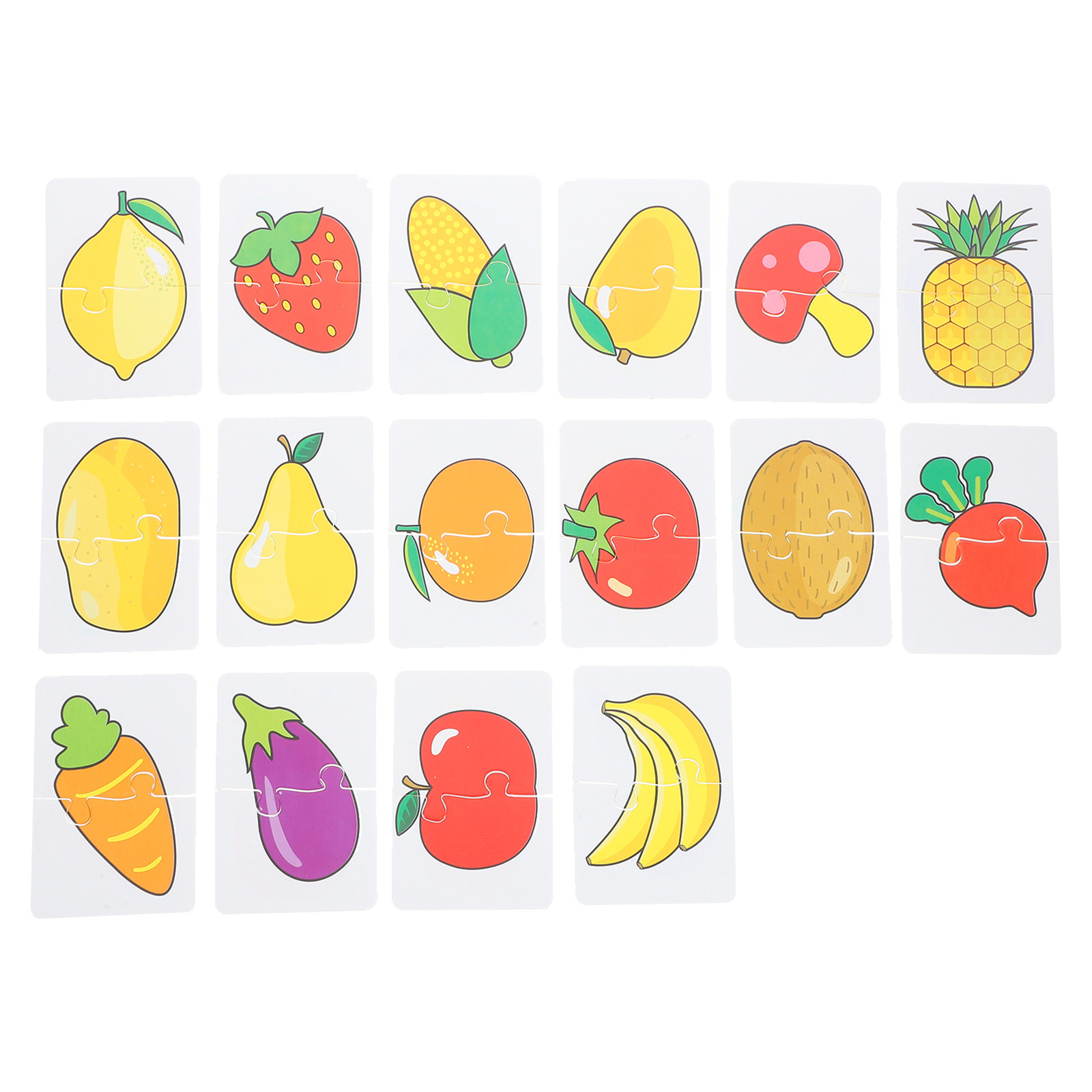 1Set Fruit Vegetable Puzzle Ca - Educational Flash Card บทวิจารณ์และราคา