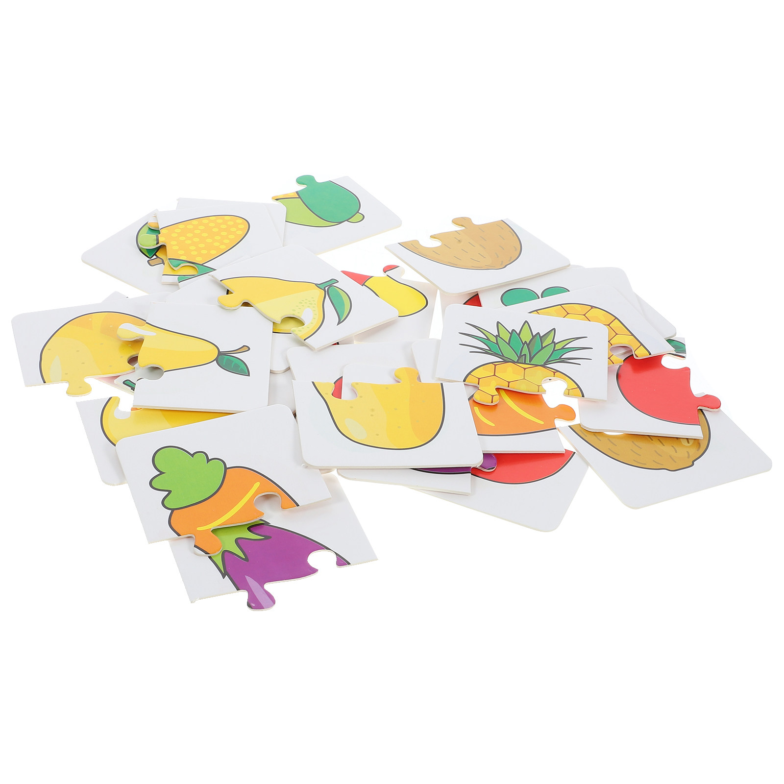 1Set Fruit Vegetable Puzzle Ca - Educational Flash Card บทวิจารณ์และราคา