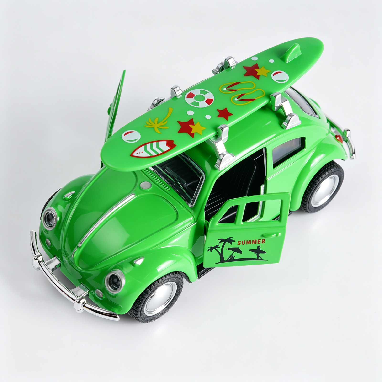 Retro Green Beetle Diecast Car - Kids Toys Cars บทวิจารณ์และราคา