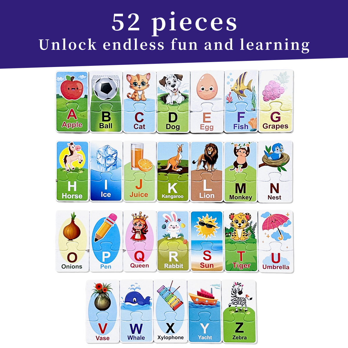 Alphabet Matching Puzzle Cards - Educational Flash Card บทวิจารณ์และราคา