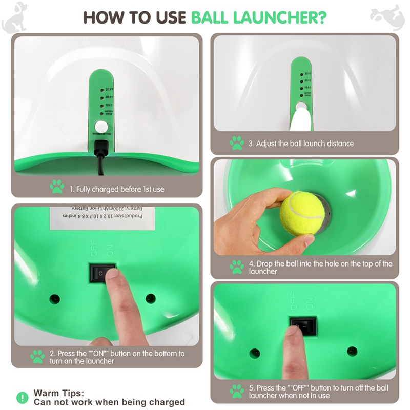 Dog Tennis Ball Launcher Dogs  - Catapult Launcher Toy บทวิจารณ์และราคา
